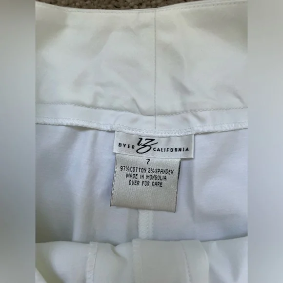 Byer california white capris size 7 - Picture 4 of 8